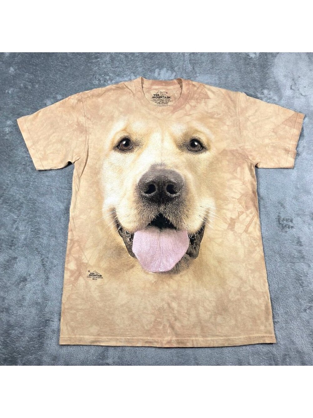 The Mountain Shirt Mens Medium Tan Golden Retriever Big Puppy Dog Face Tee